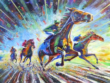 Original Expressionism Horse Paintings by Ion Sheremet
