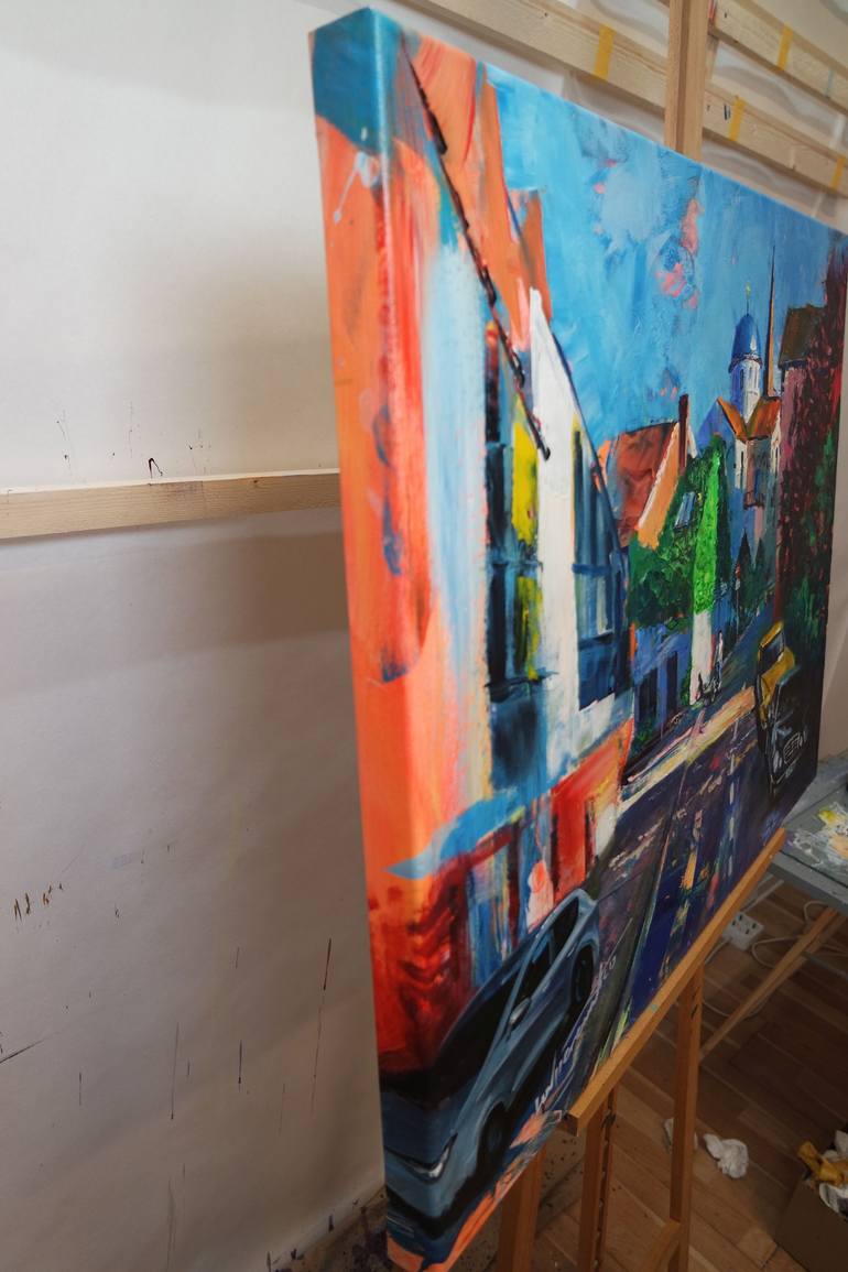 Original Impressionism Cities Painting by Ion Sheremet