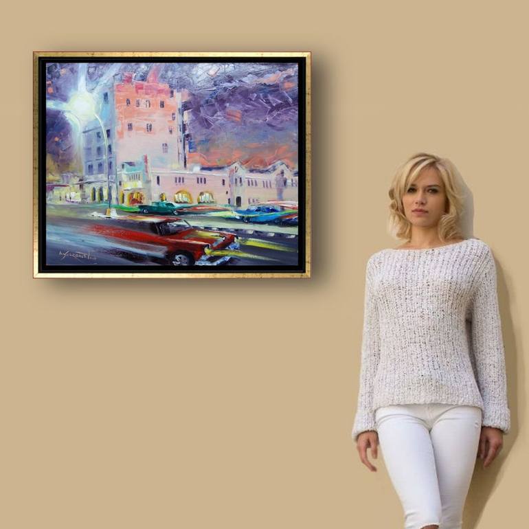 Original Impressionism Cities Painting by Ion Sheremet