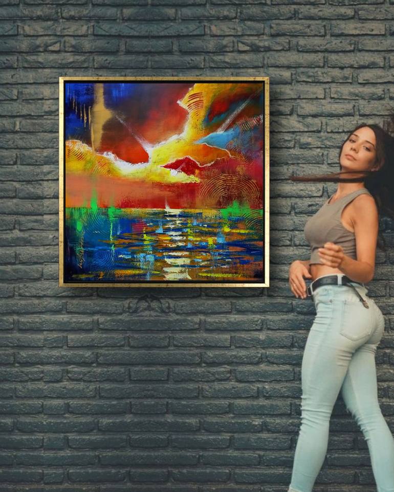 Original Abstract Seascape Painting by Ion Sheremet