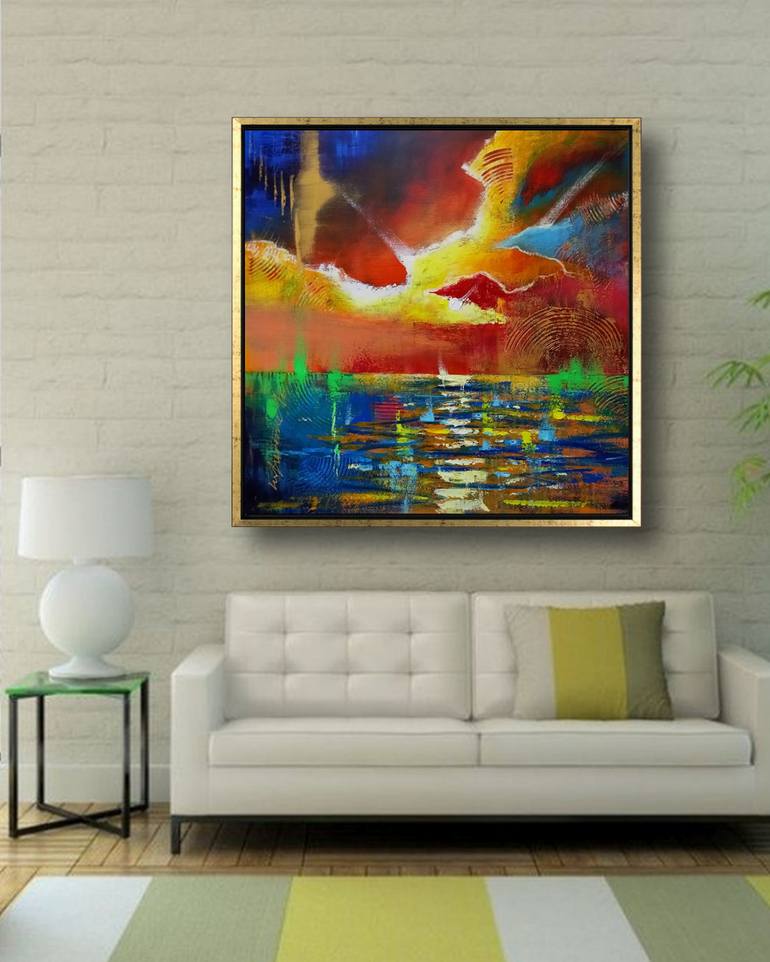 Original Abstract Seascape Painting by Ion Sheremet