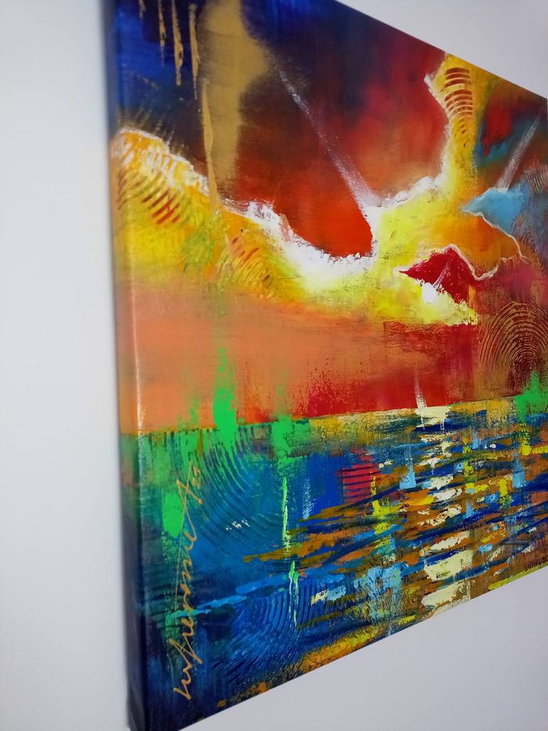 Original Abstract Seascape Painting by Ion Sheremet