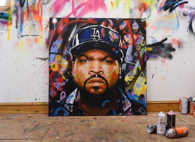 Ice Cube Original Painting 40 Street Art Music Rap Hip Hop Large Graffiti N W A Richard Day Painting By Richard Day Saatchi Art