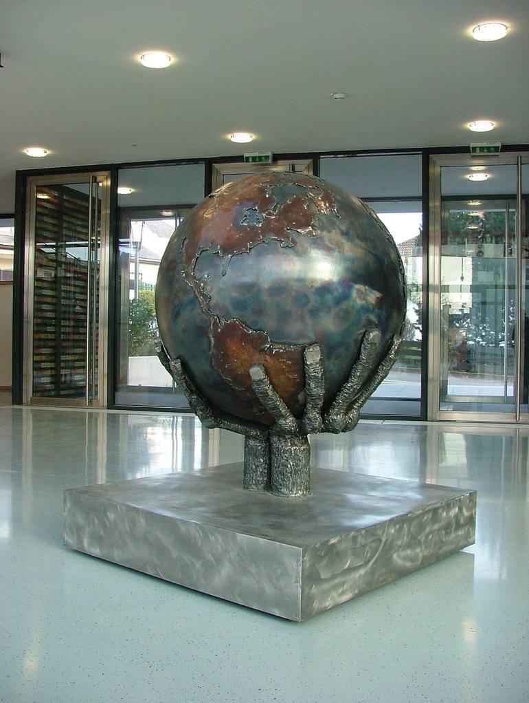 Earth In Our Hands Sculpture By Mario Werndl Saatchi Art