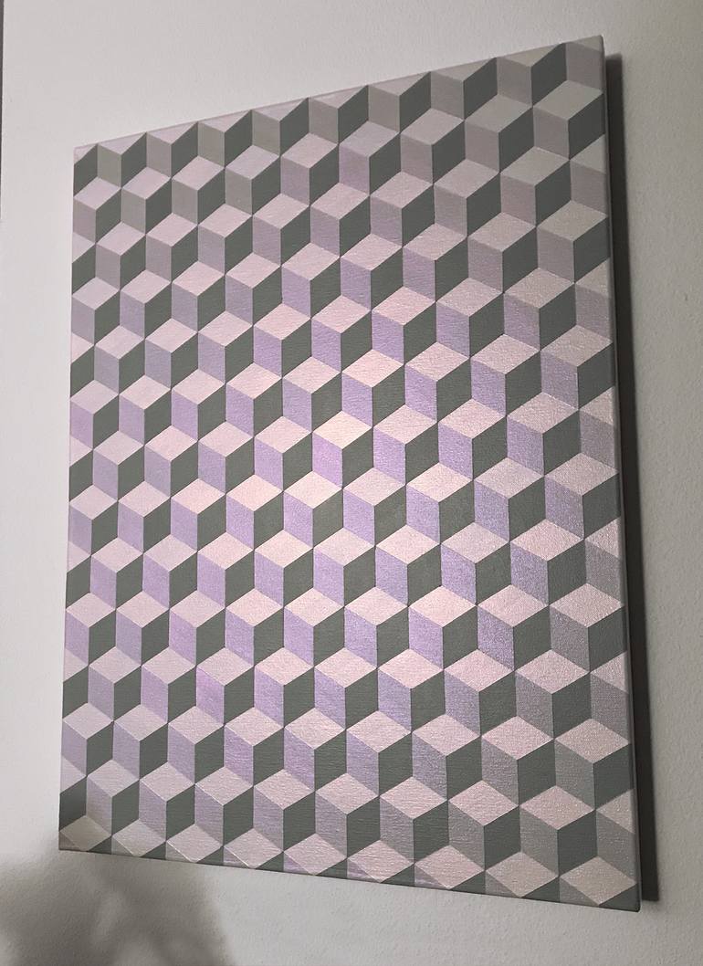 Original Abstract Geometric Painting by BISSIG BC