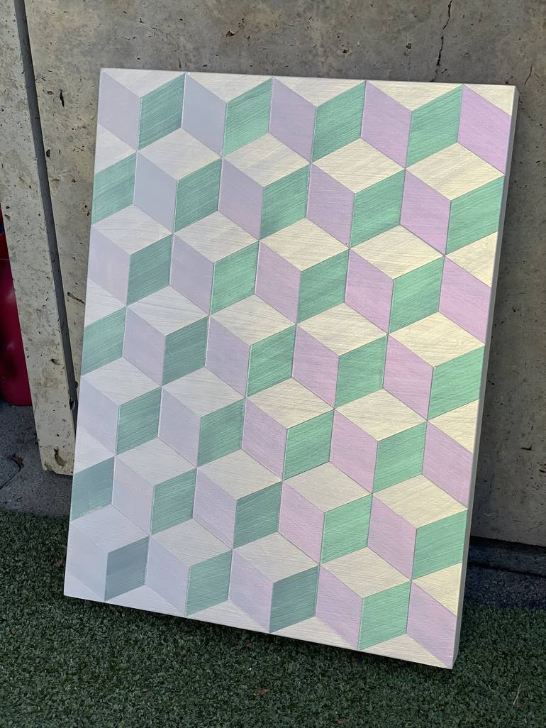 Original Geometric Painting by BISSIG BC