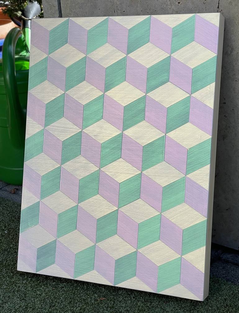 Original Geometric Painting by BISSIG BC