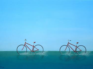 Print of Illustration Bicycle Paintings by Phyllis Andrews