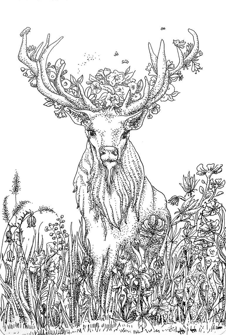 Original Illustration Animal Drawing by Anamari Hrup