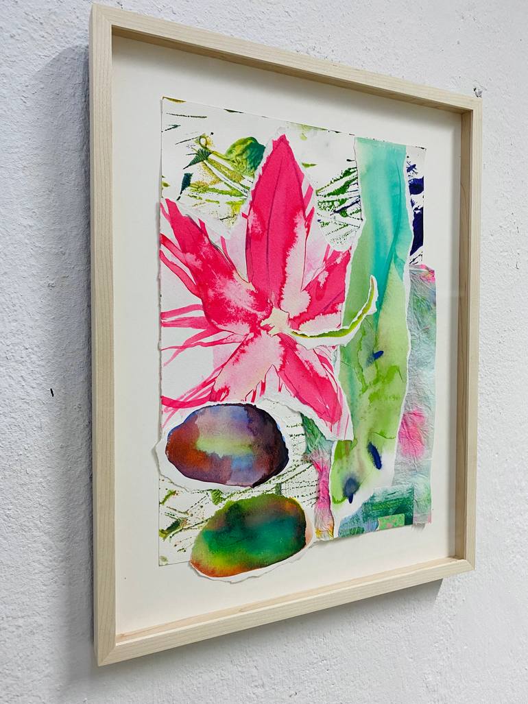 Original Contemporary Botanic Collage by Danielle Van Broekhoven