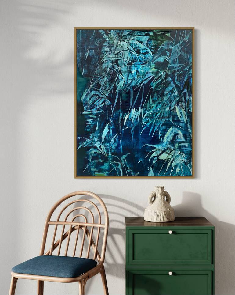 Original Abstract Botanic Painting by Danielle Van Broekhoven