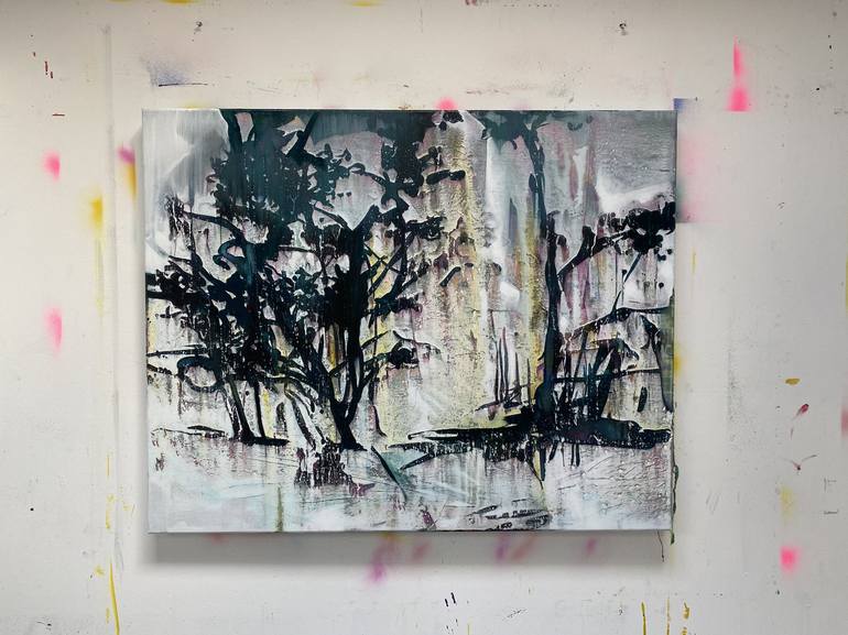 Original Abstract Expressionism Botanic Painting by Danielle van Broekhoven