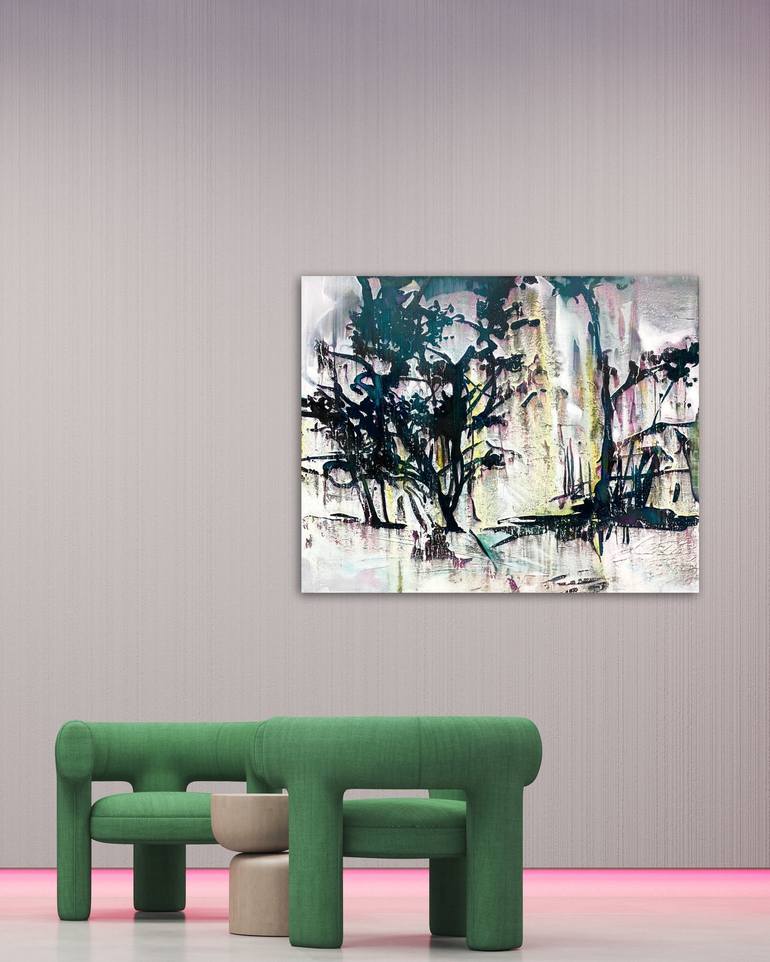 Original Abstract Expressionism Botanic Painting by Danielle van Broekhoven