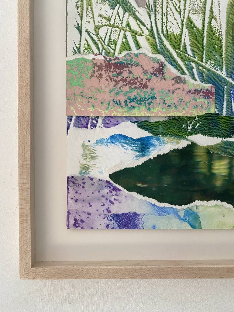 Original Abstract Landscape Collage by Danielle van Broekhoven