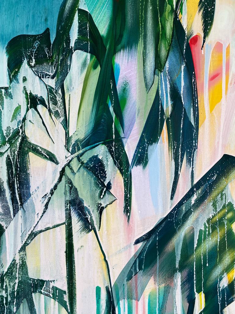 Original Abstract Botanic Painting by Danielle Van Broekhoven