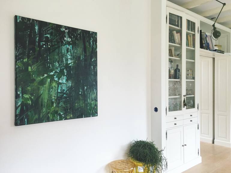 Original green Nature Painting by Danielle van Broekhoven