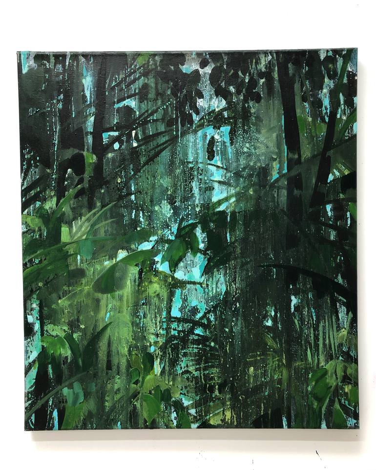 Original green Nature Painting by Danielle van Broekhoven