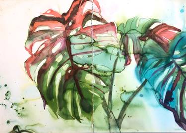 Original Expressionism Botanic Drawings by Danielle van Broekhoven