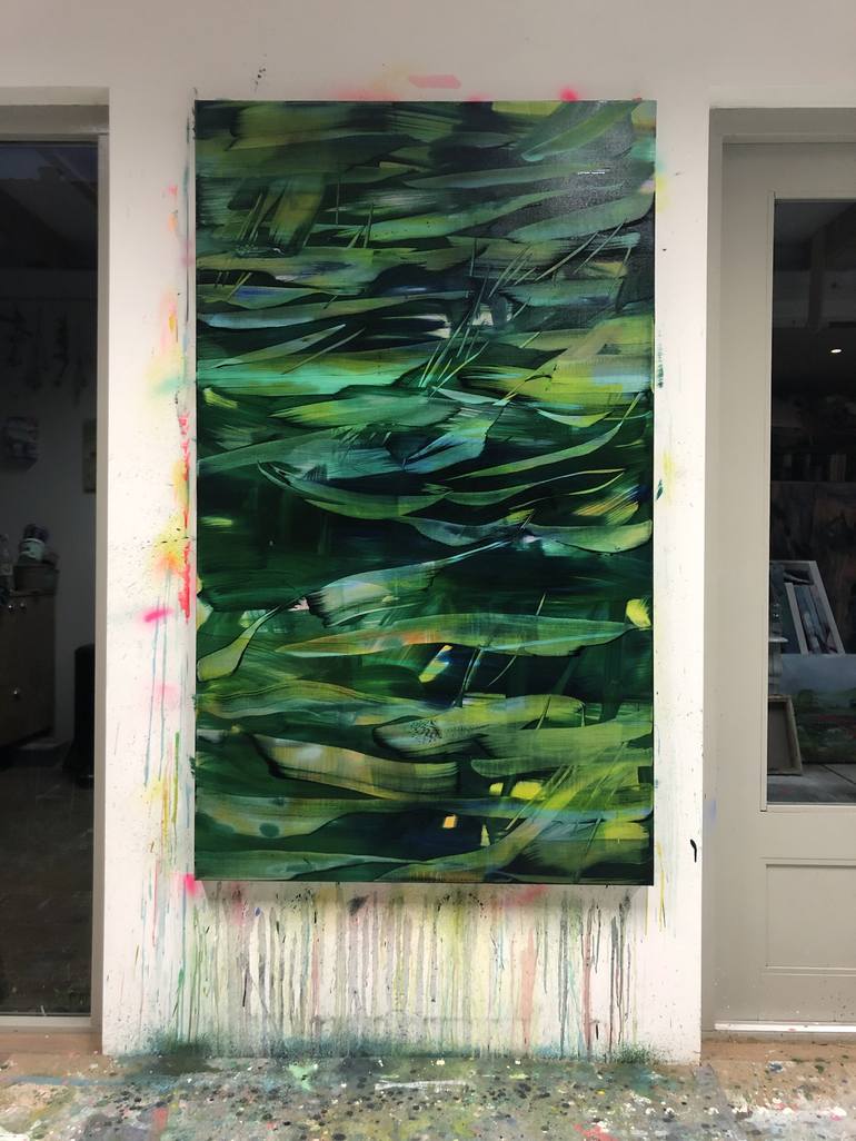 Original Abstract Water Painting by Danielle van Broekhoven