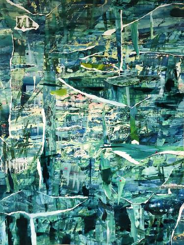 Original Abstract Expressionism Botanic Collage by Danielle van Broekhoven