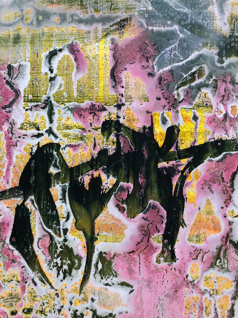 Original Abstract Botanic Painting by Danielle Van Broekhoven