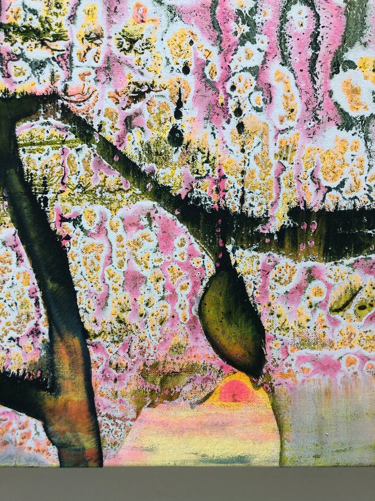 Original Abstract Botanic Painting by Danielle Van Broekhoven