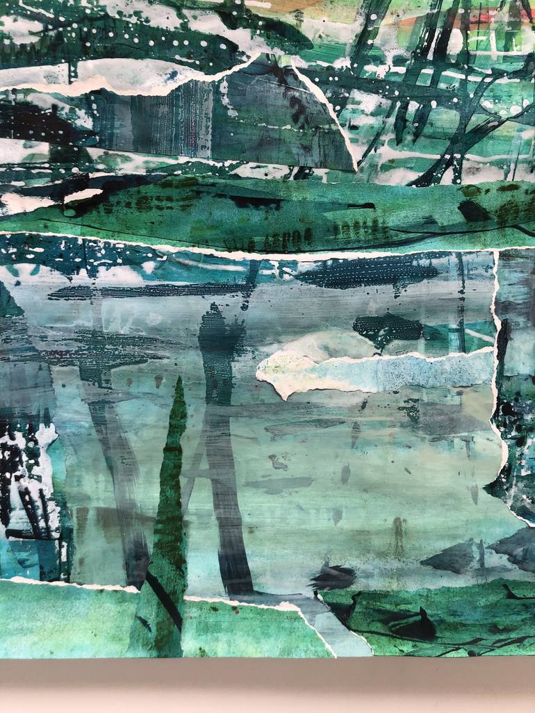 Original Impressionism Water Collage by Danielle van Broekhoven