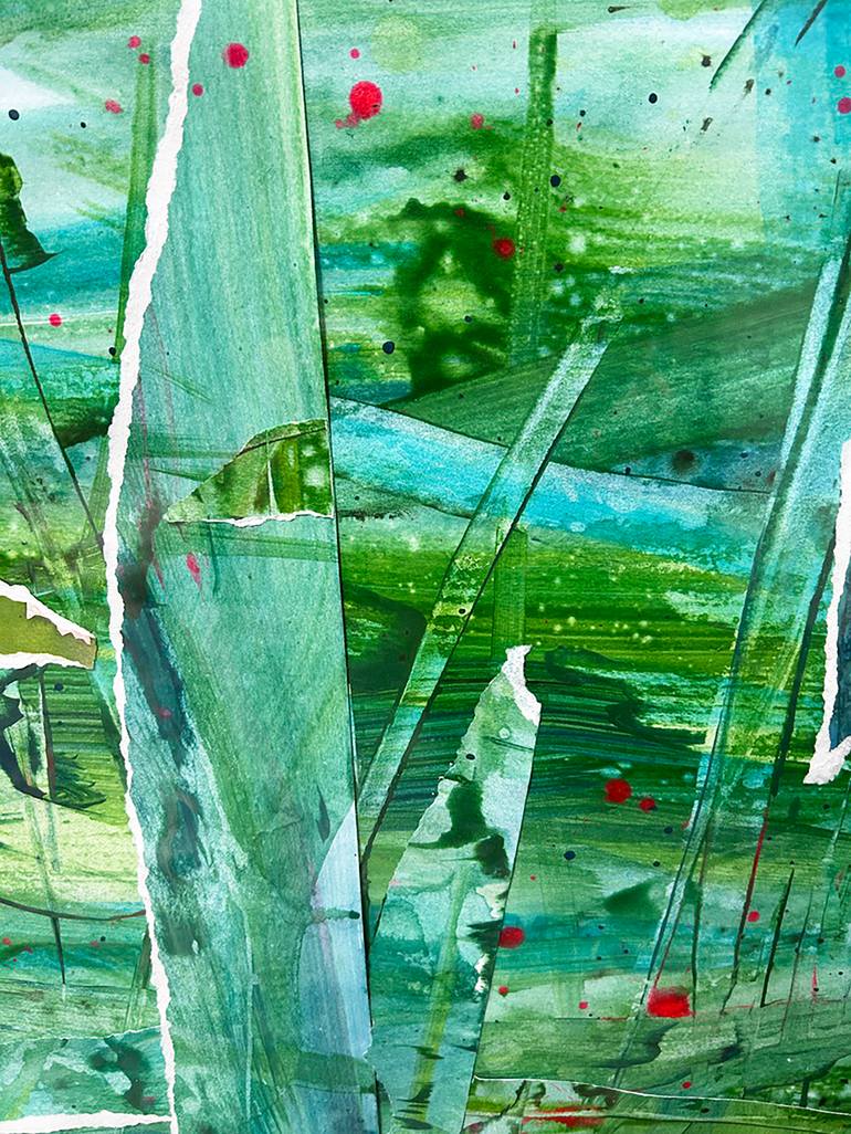 Original Abstract Water Collage by Danielle Van Broekhoven