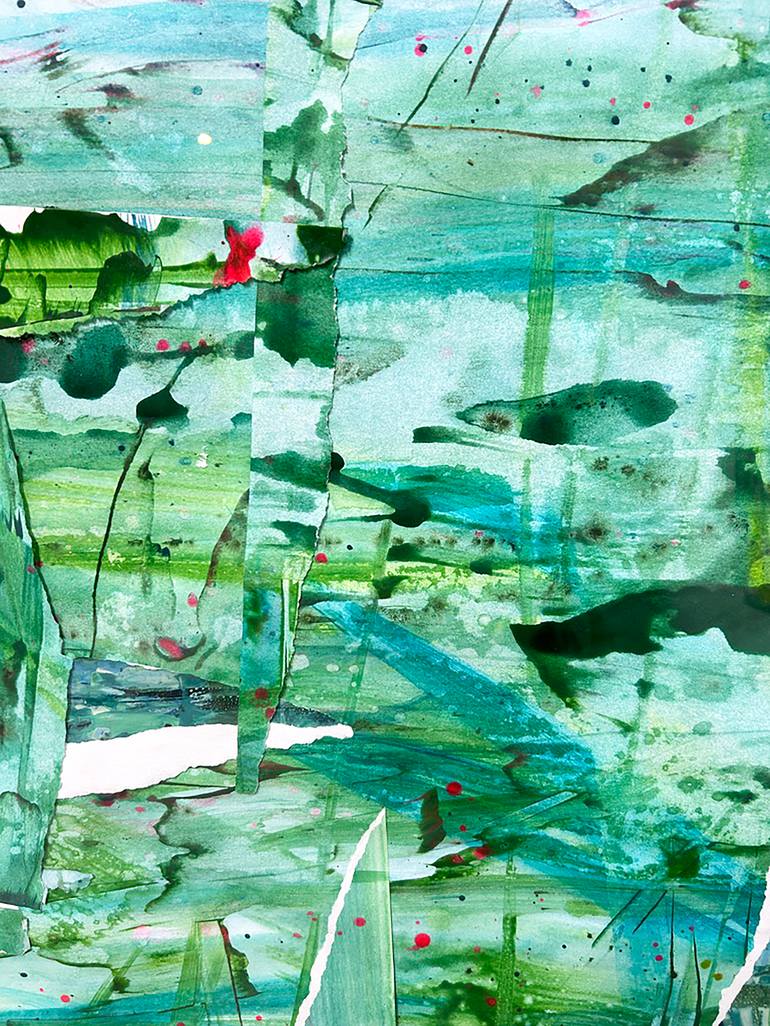Original Abstract Water Collage by Danielle Van Broekhoven