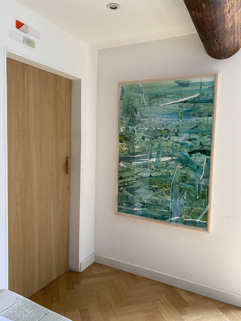 Original Abstract Expressionism Water Collage by Danielle van Broekhoven