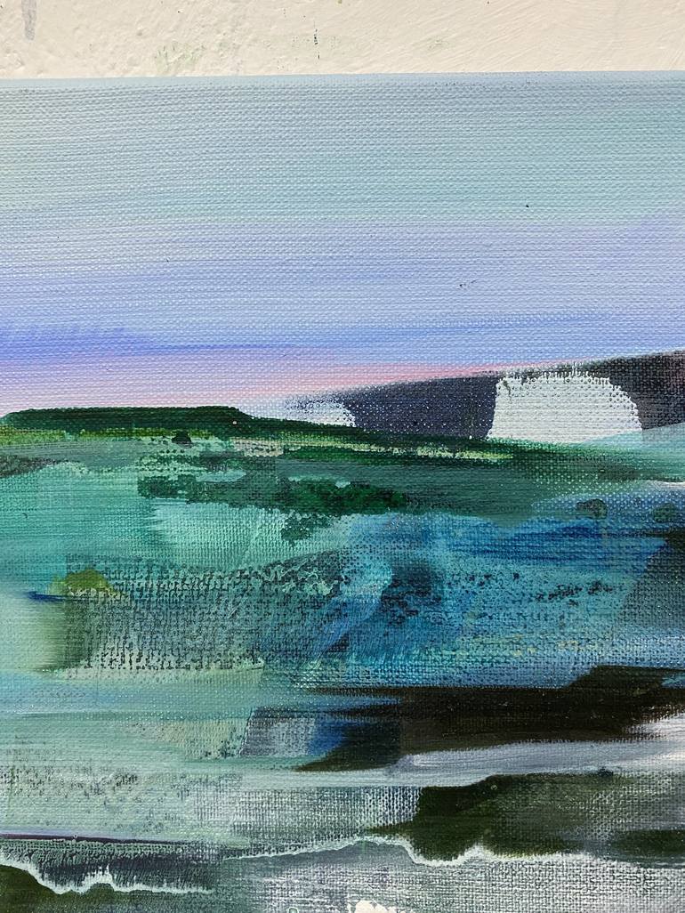 Original Abstract Expressionism Beach Painting by Danielle Van Broekhoven