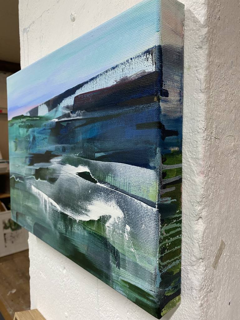 Original Abstract Expressionism Beach Painting by Danielle Van Broekhoven
