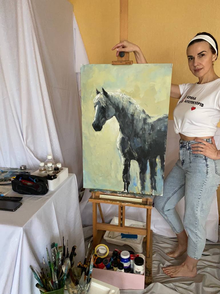 Original Contemporary Animal Painting by Olena Shnit