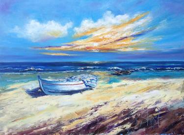 Print of Expressionism Boat Paintings by Elena Shnit