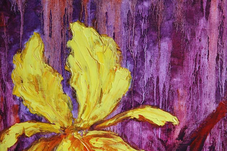 Original Abstract Floral Painting by Elena Shnit