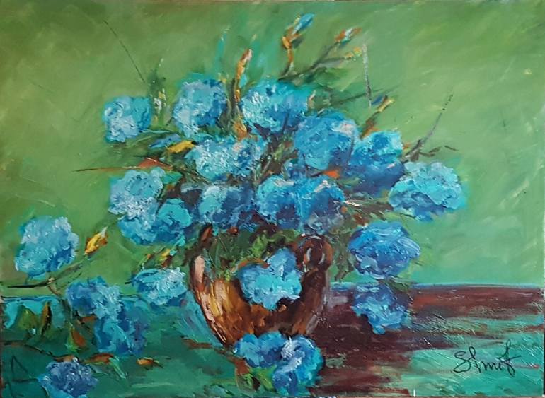 Original Floral Painting by Elena Shnit