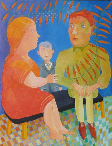 Original Figurative Family Paintings by Gert Strengholt