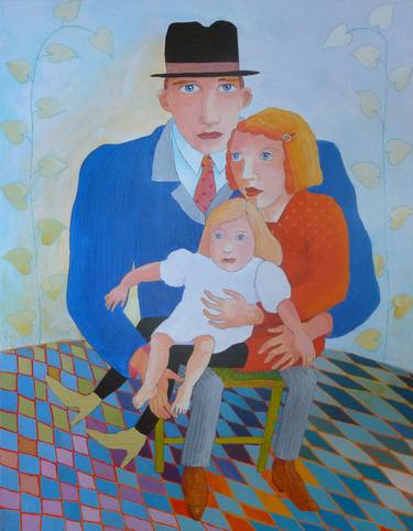 Original Figurative Family Paintings by Gert Strengholt