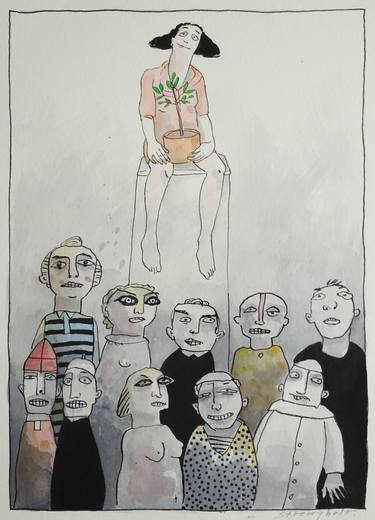 Print of Figurative People Drawings by Gert Strengholt