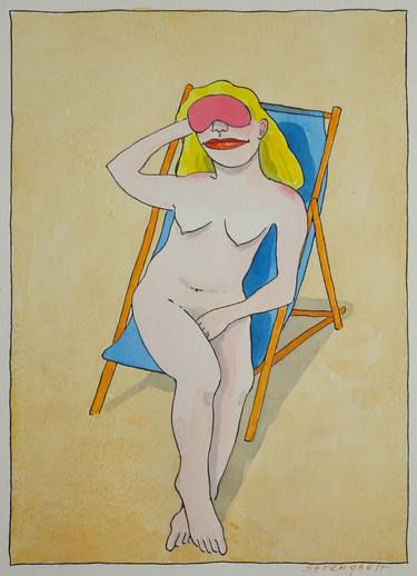Print of Figurative Beach Drawings by Gert Strengholt