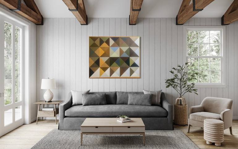 Original Cubism Geometric Painting by Sheldon Chase