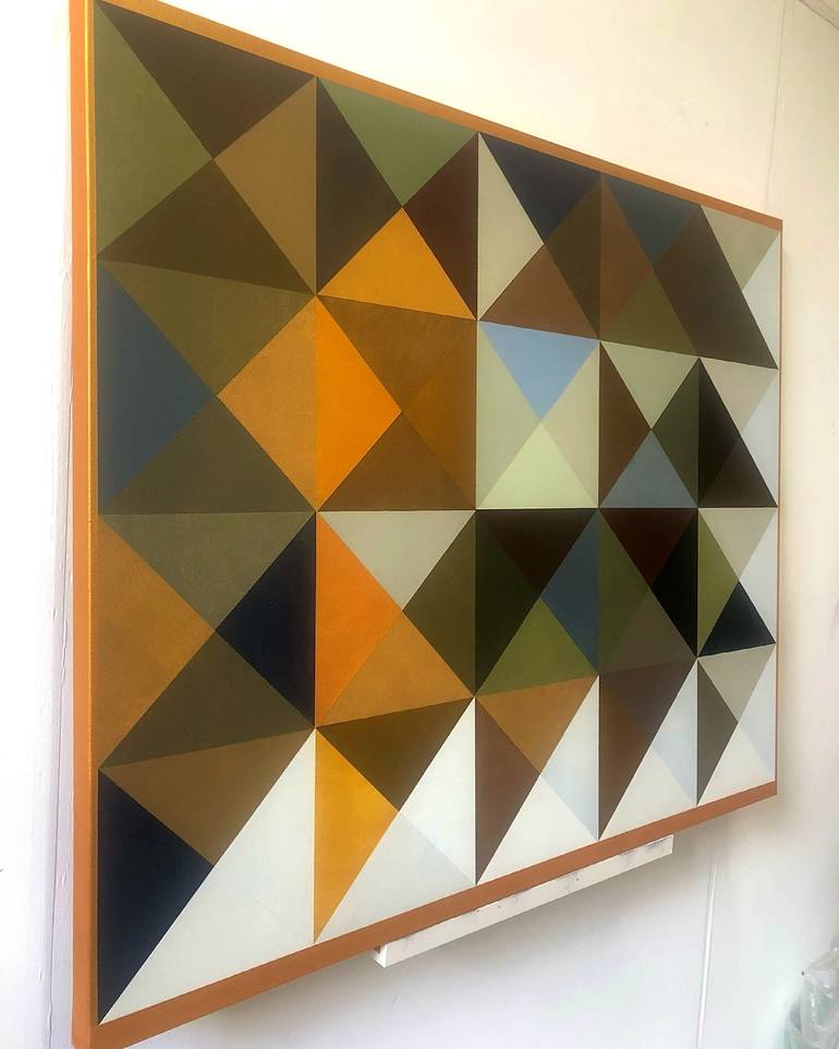 Original Cubism Geometric Painting by Sheldon Chase