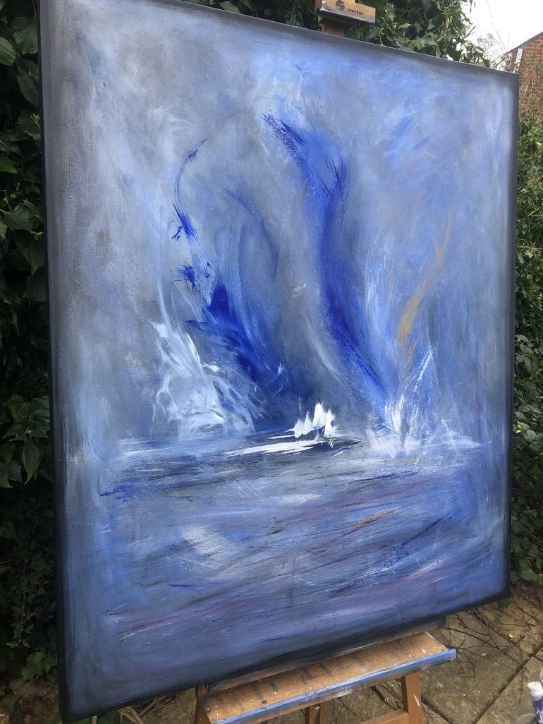 Original Abstract Expressionism Seascape Painting by Sheldon Chase