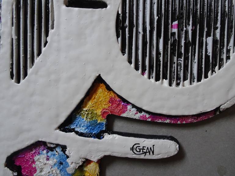 Original Pop Art Abstract Painting by Claude Gean