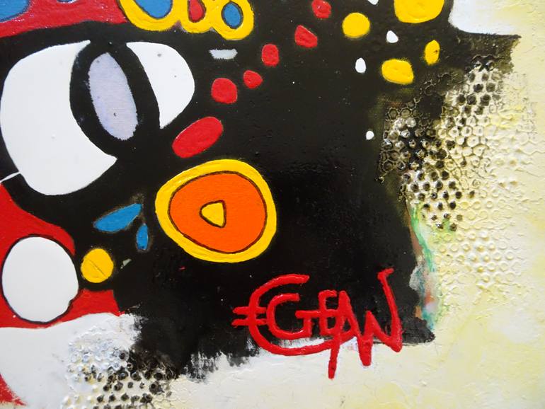 Original Abstract Painting by Claude Gean