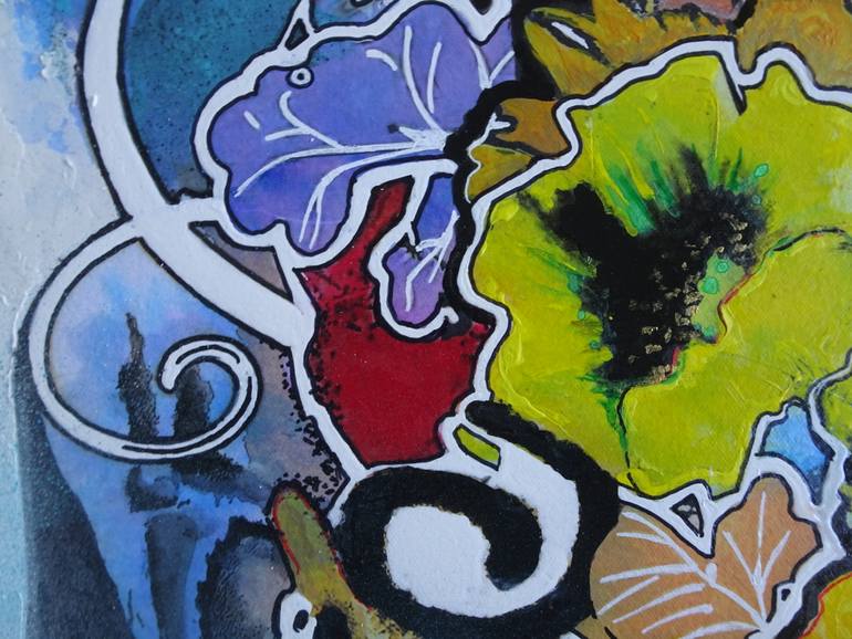 Original Abstract Painting by Claude Gean