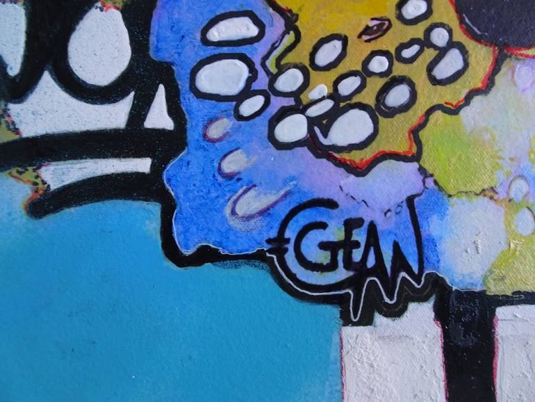 Original Abstract Painting by Claude Gean