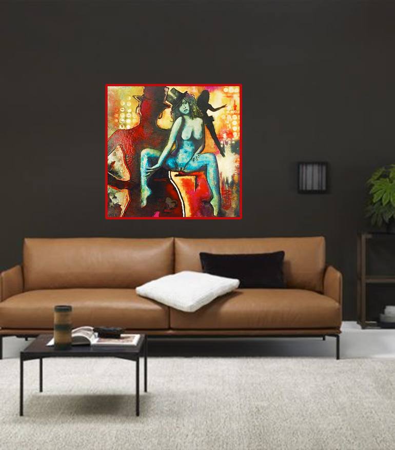 Original Expressionism Nude Painting by Claude Gean