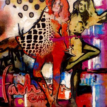 Original Expressionism Fashion Paintings by Claude GEAN