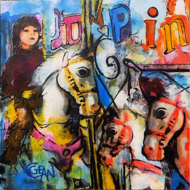 Original Expressionism Horse Paintings by Claude GEAN